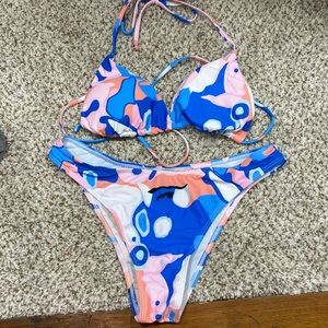 cute patterned bikini set